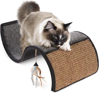 Petlinks Dream Curl Cat Scratcher: Dual Carpet & Sisal Surfaces, Catnip Toy, Lounge Hideout, Furniture Protector for Cats & Kittens