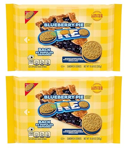 Graham Flavored Cookie With Blueberry Pie Flavored Creme 10.68oz each, Limited Edition - 2 pack
