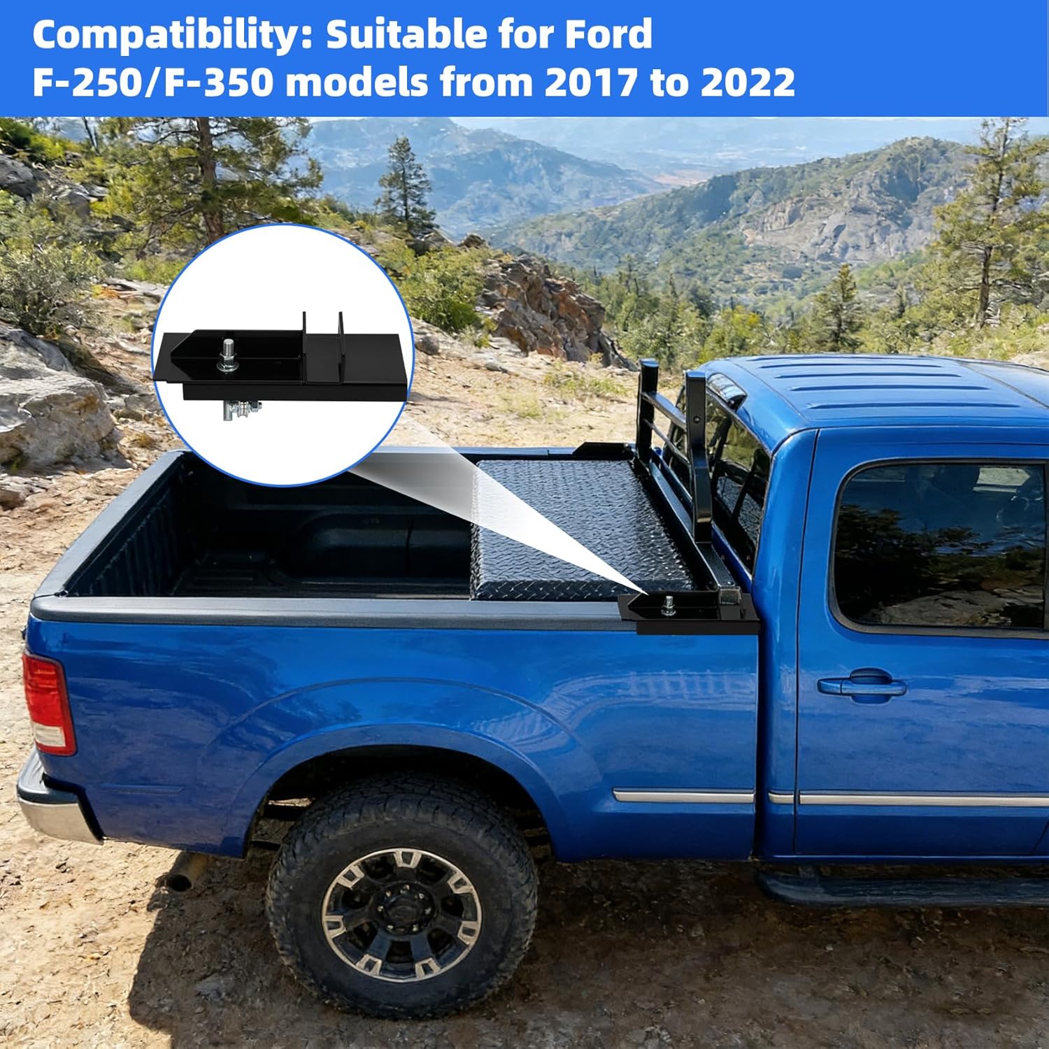 Safety Rack Kit Hardware Kit Compatible with 2017-2022 Ford F-250 F-350 Standard Bed,Black,30221 Rack Truck Bed Rack Mounting