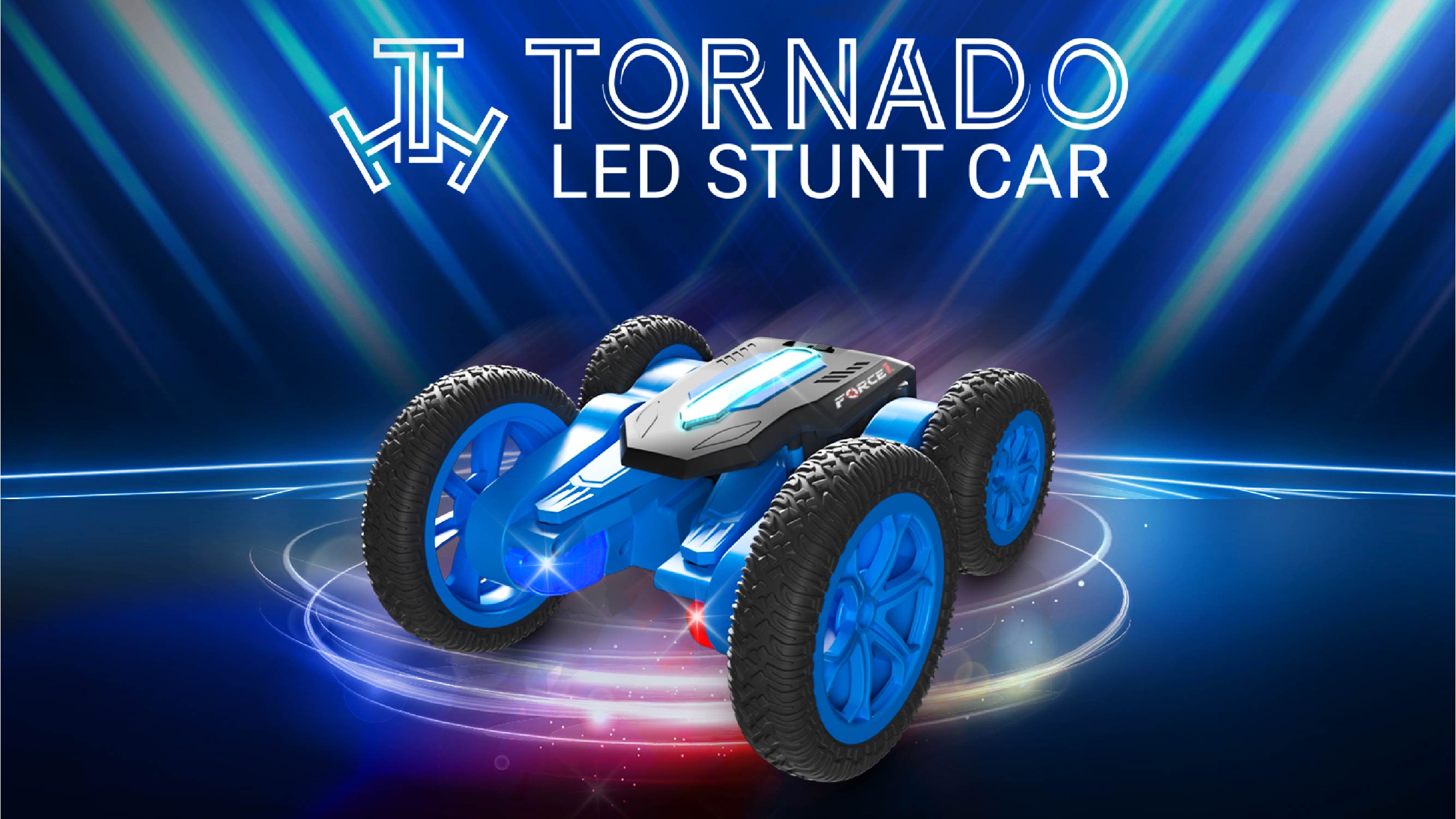 Amazon.com: Force1 Tornado Blue LED Remote Control Car for Kids