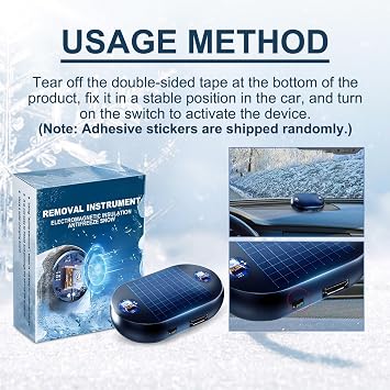 2pcs Electromagnetic Snow Removal,Snow Remover Device Defroster,Rapid Car Defrosting and Deicing,Electromagnetic Car Deicer,Anti-Freeze Snow Remover,Car Defroster,Snow Removal Tool in Winter