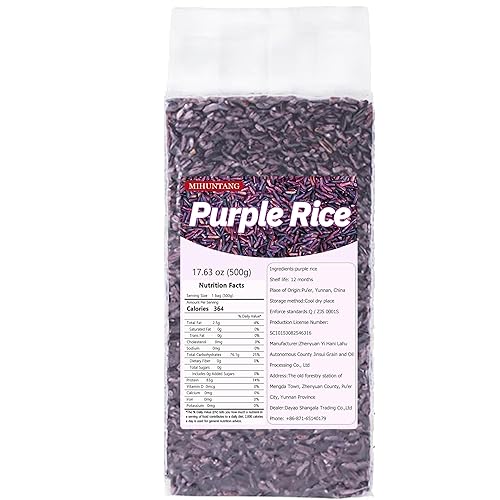 Miniatura 2 de Arroz púrpura de 1763 onzas de arroz nuevo en la temporada arroz integral arroz glutinoso morado cereales gruesos 1764oz