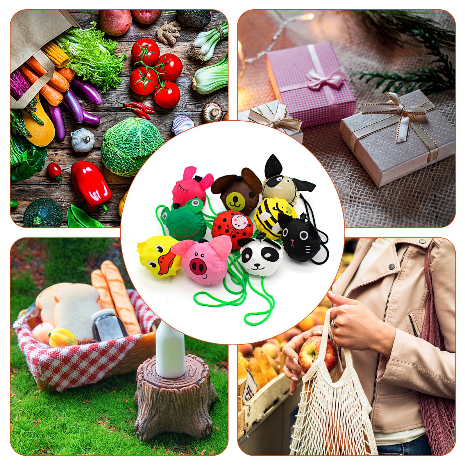 WISELIFE Paquete De 2 Bolsas Reutilizables Para Comestibles, Plegables, Lavables, Grandes, Resistentes Al Agua, Para Compras