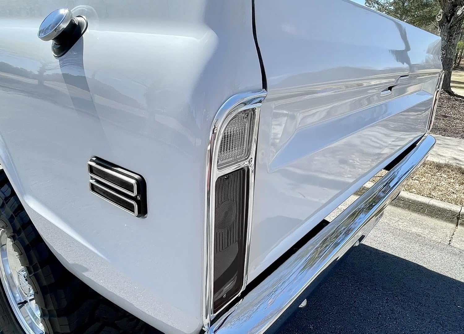 iJDMTOY Black-Out Smoked Lens Xenon White Double-Row Full LED Front/Rear Side Marker Light Kit Compatible With 1968-1972 C10 C20 K10 C15/C1500 C25/C2500 K15/K1500 Jimmy, etc