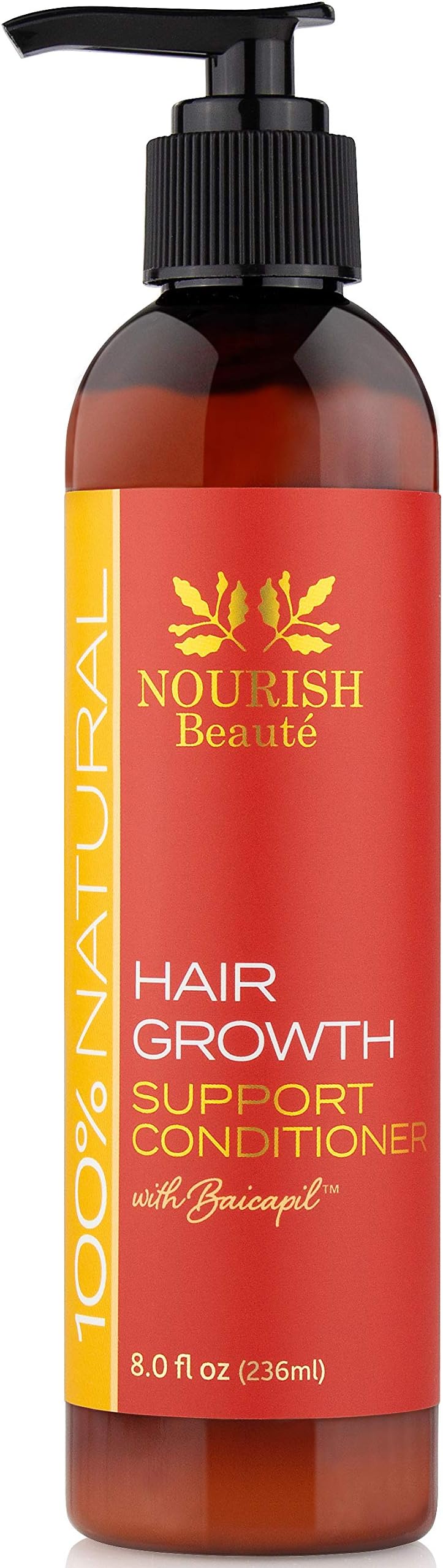 Nourish Beaute Hair Growth Conditioner - All Natural with DHT Blockers, Biotin, Botanicals - All Hair Types, Hair Regrowth & Thickening, Hair Loss Treatment for Men & Women, No Minoxidil or Drugs
