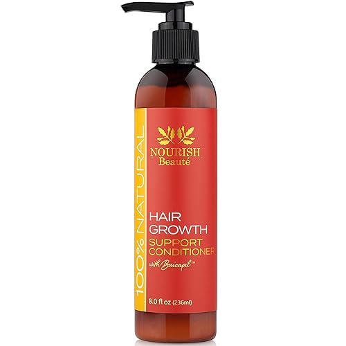 Miniatura 7 de Nourish Beaute Acondicionador para el crecimiento del cabello, totalmente natural con bloqueadores de DHT, biotina, botánicos, todo tipo de cabello,
