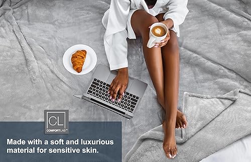 Miniatura 6 de Comfort Lab Manta de cama de franela de felpa, suave, ligera, manta de vellón para sofá, cama y decoración del hogar, manta de cama de forro polar