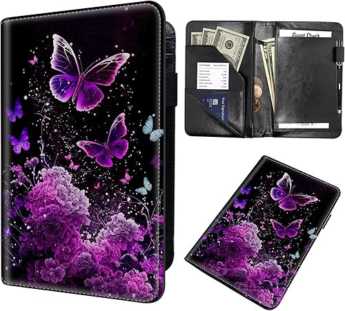 Miniatura 36 de Server Book,Waitress Book,5x9 Inch Server Books for Waitress & Waiter, Cute PU Leather Serving Book Guest Check Presenters Organizer with Zipper