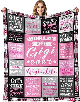 Gigi Gifts for Grandma, Best Gigi Ever Gifts Blanket 50"x60" | Soft Keepsake Blanket, Thoughtful Gift for Birthday Christmas Mothers Day