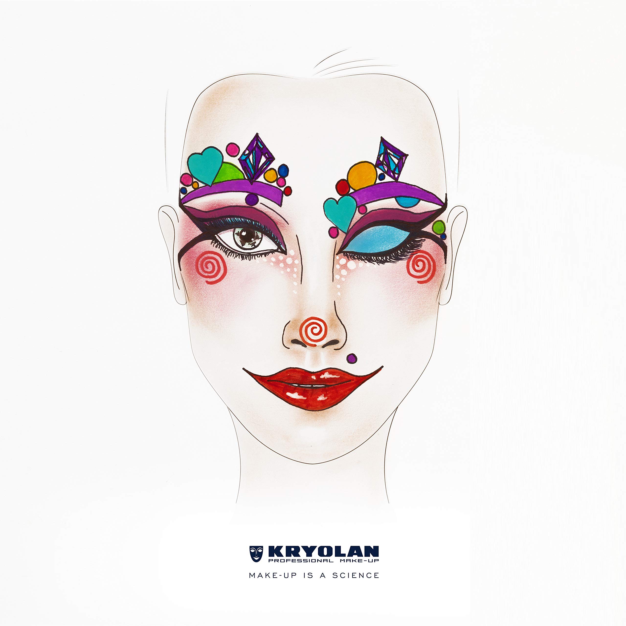 Kryolan Pintura Water Color Maquillage 25 ml Noir Lavable Végétalien Sans parfum