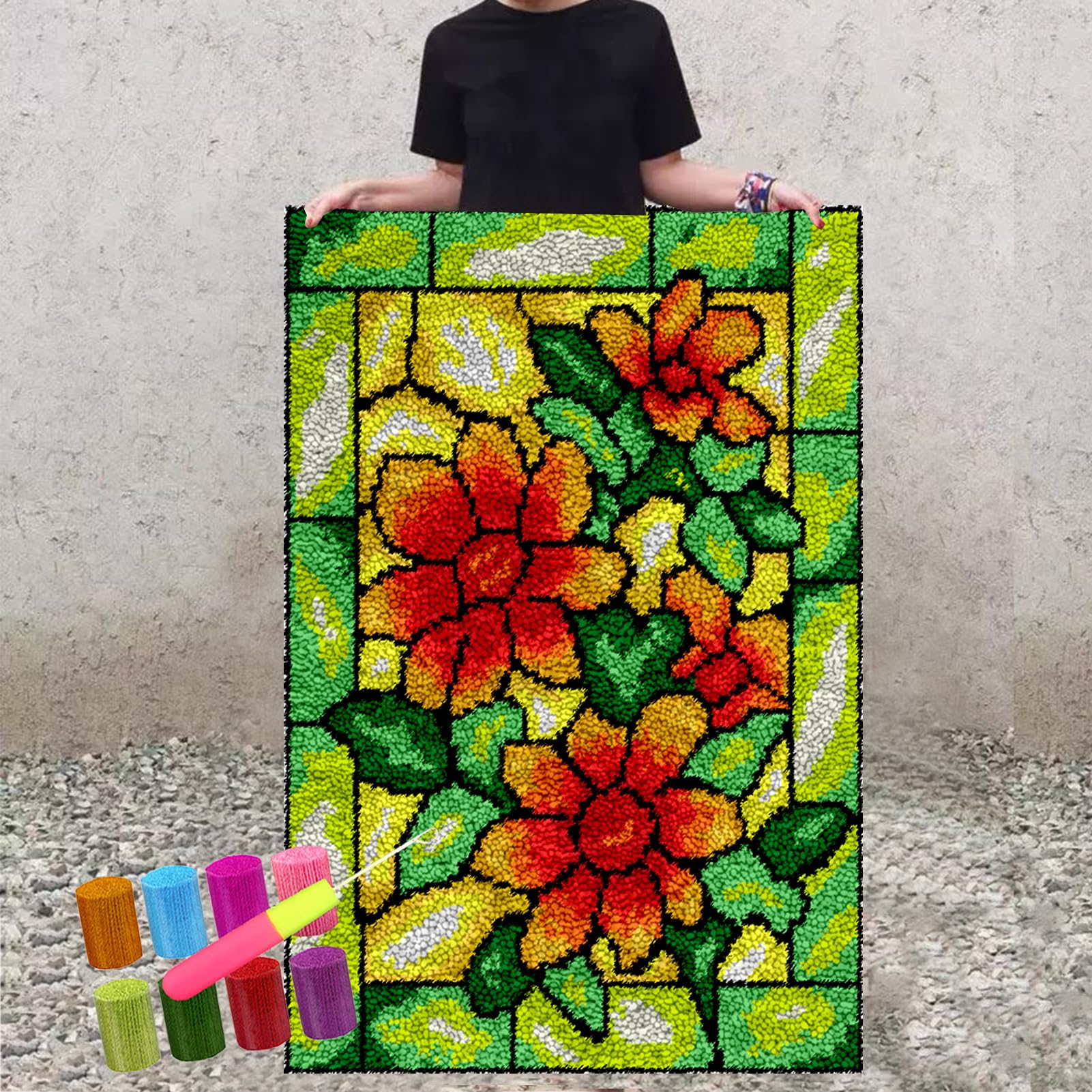 140 x 160 cm zestawy dywanów z haczykiem zatrzaskowym, zestaw do produkcji dywaników, zestawy do haftu krzyżykowego, zestaw do robienia gobelinów, zestaw 3D z haczykiem do haftu ręcznego wykonania