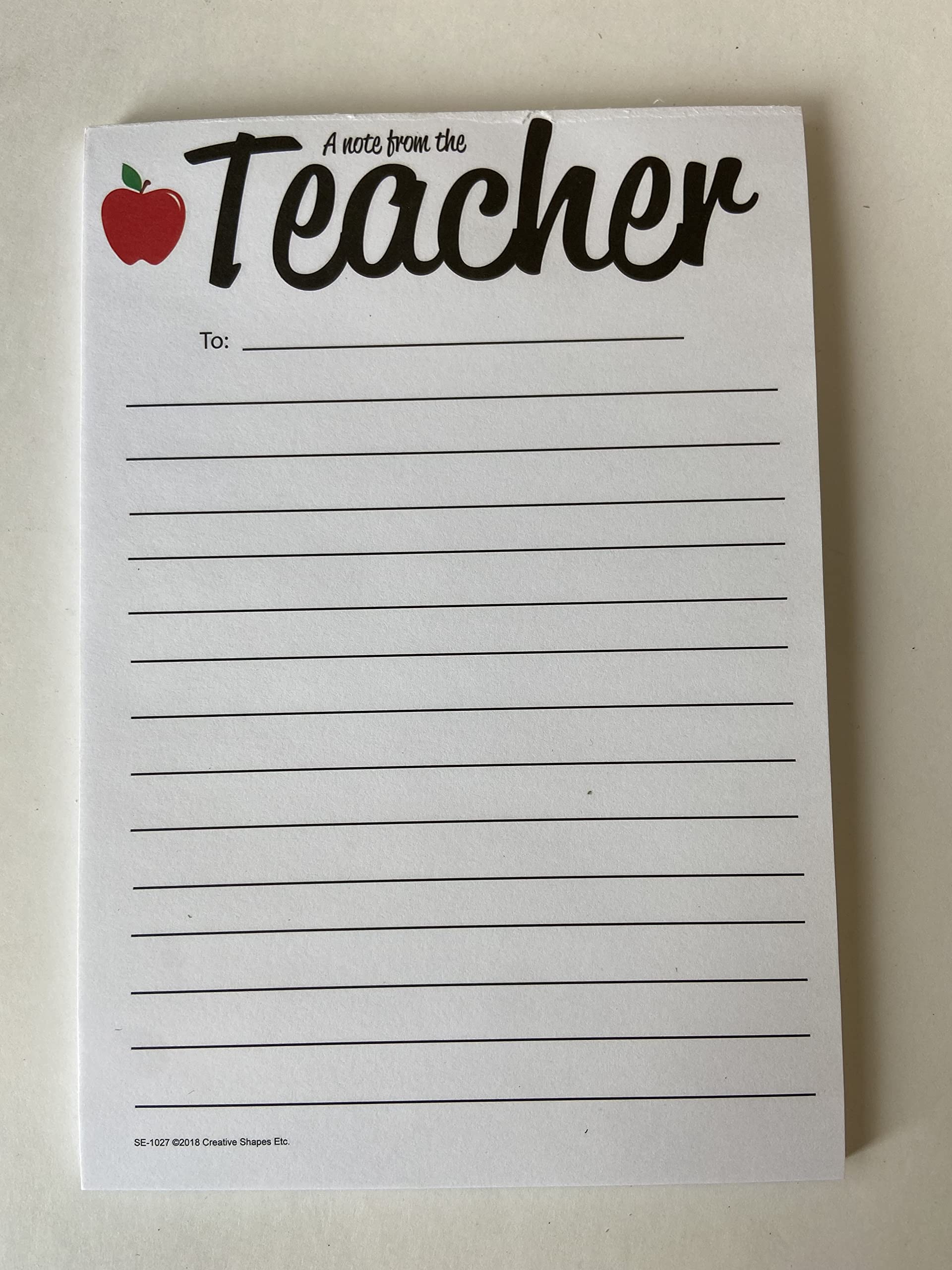 5" x 7" Note from Teacher - Notes to Parents, 50 Sheet Large Notepad for Notes Home, Student Progress Reports, Teacher Reports, Communication to Parents, Learning Aid