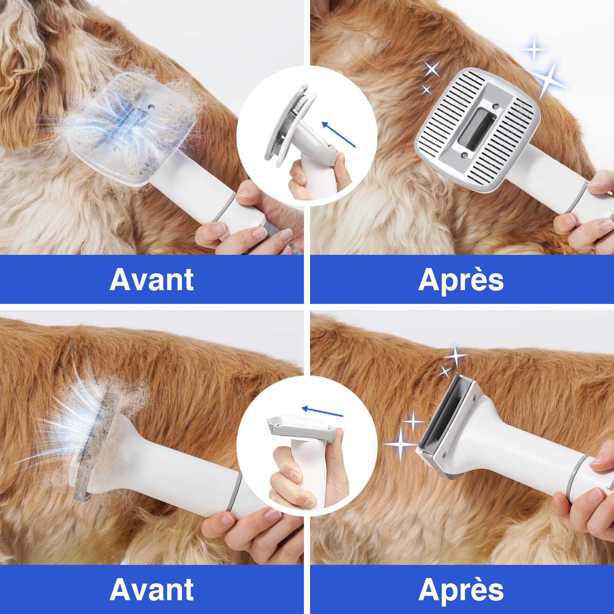 Neakasa P0 Tosatrice per cani con aspirazione a Vuoto per Animali Domestici, toelettatura silenziosa per Cani e Gatto Pelo Lungo Professionale, toelettatura Per la depilazione (Bianco)