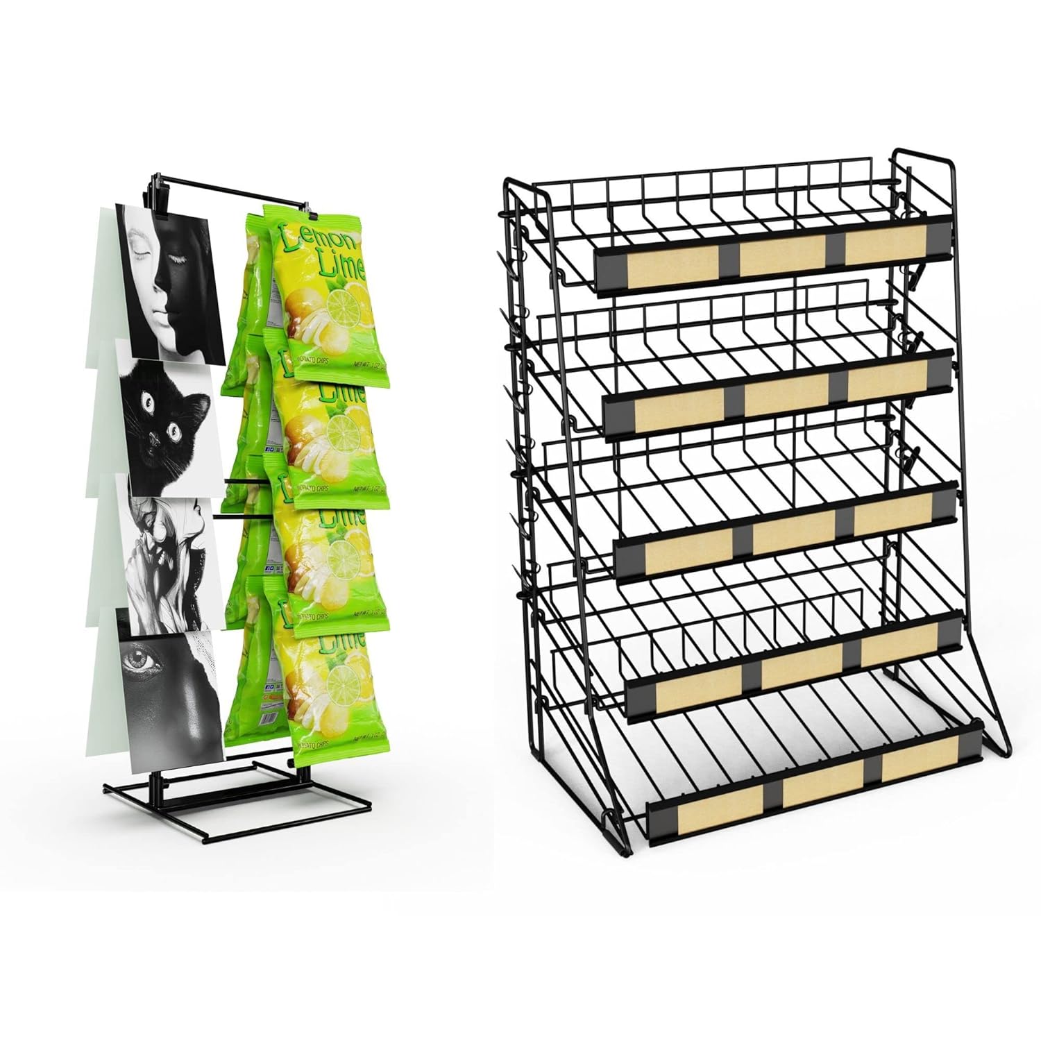 DS THE DISPLAY STORE 5 Tier Candy Display Rack & 2 Row Chip