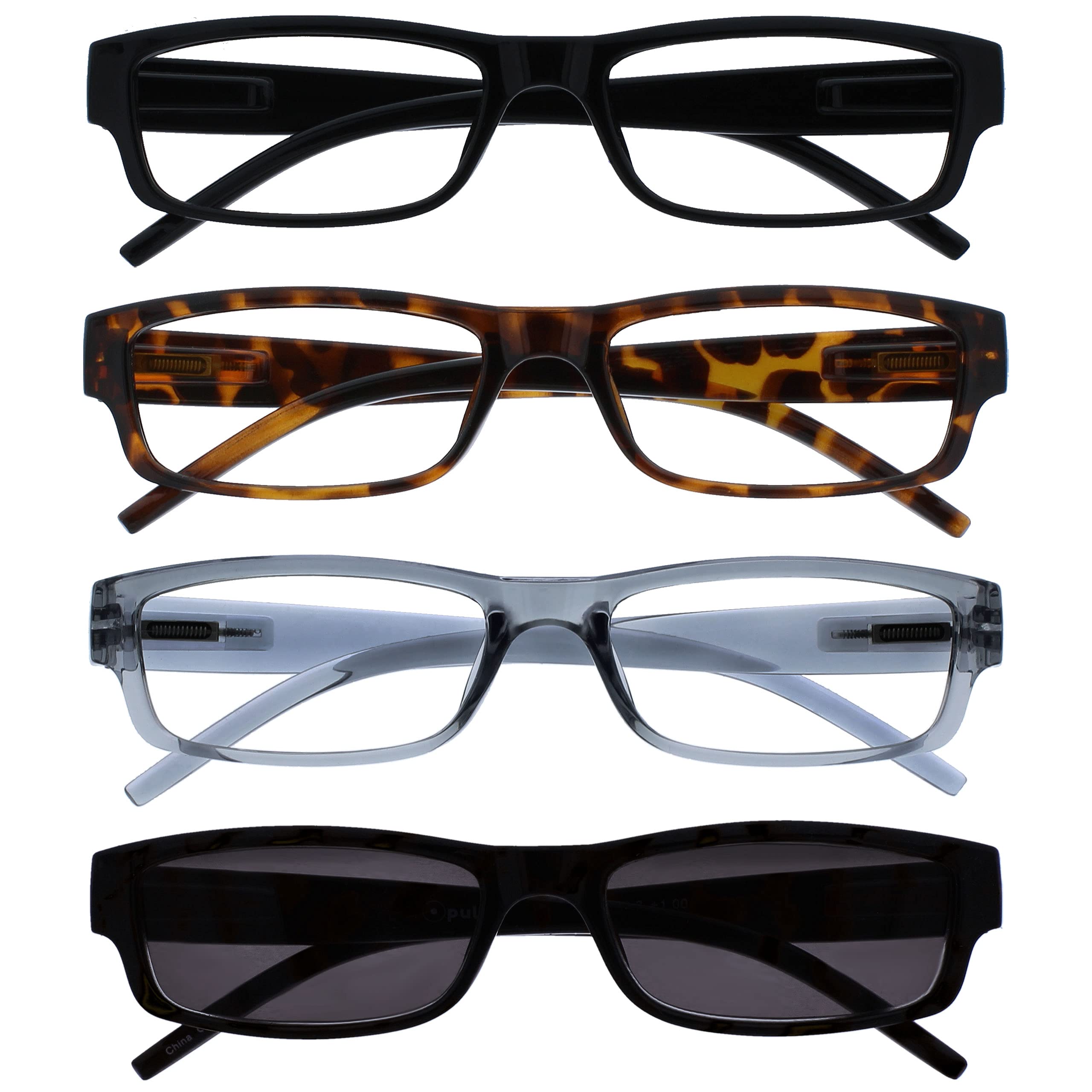 UV Reader Reading Glasses Black Brown Grey