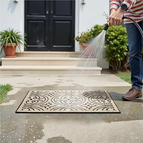 Miniatura 300 de GRANNY SAYS Felpudo para interiores, 32 x 48 pulgadas, antideslizante, tapete grande para puerta, tapete de bienvenida para exteriores, lavable