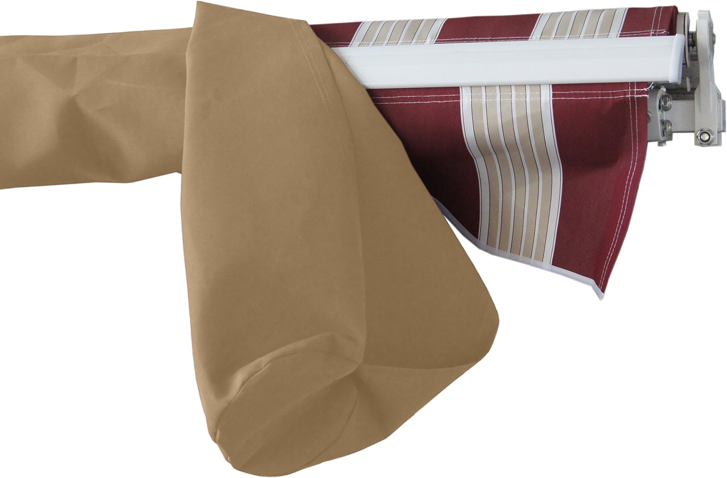 ALEKO Patio Awning 12x10 Feet Rain Cover Storage Bag - 100% Polyester Canopy, Cover, Sun Shade, Shelter for Yard, Deck, Balcony - UV Protection, Sand AWPSC12X10SD31