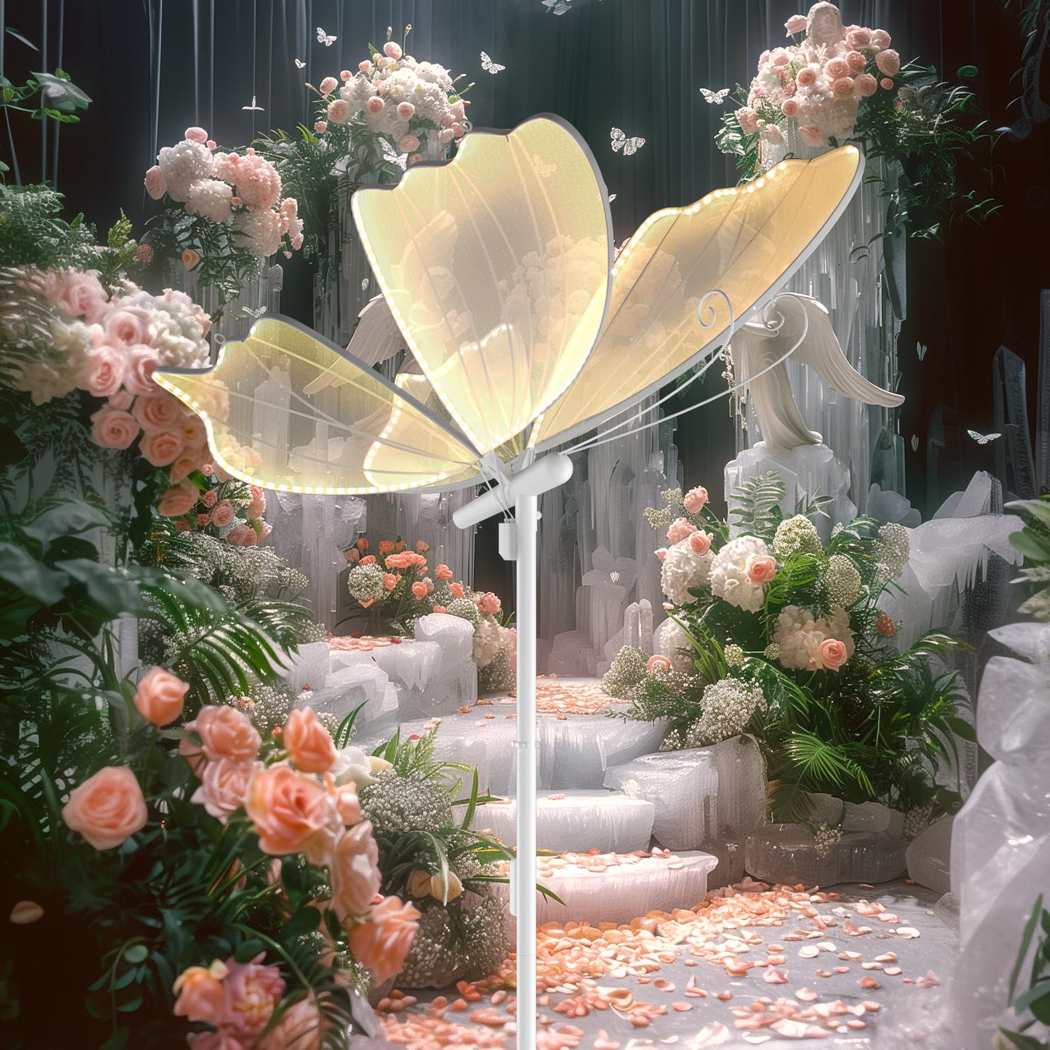Photo 1 of DENGALA Butterfly Floor Lamp - 3000K LED Butterfly Light - Creative Wedding Decorations - Hanging Ceiling Light - Warm