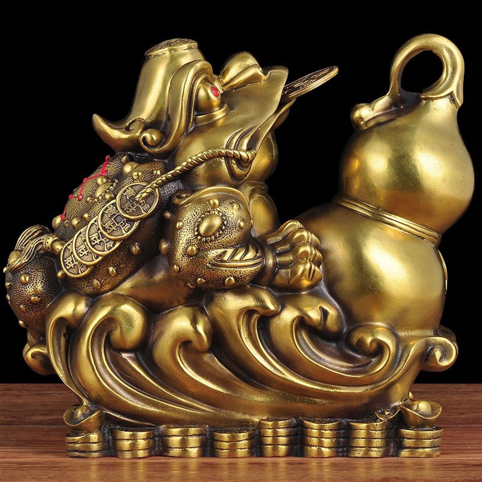 Statue di Buddha Fengshui Rospo Zucca Decorazione Casa Portico Decorazione Scultura Ricchezza Attrazione Decorazione Decorazione Feng Shui