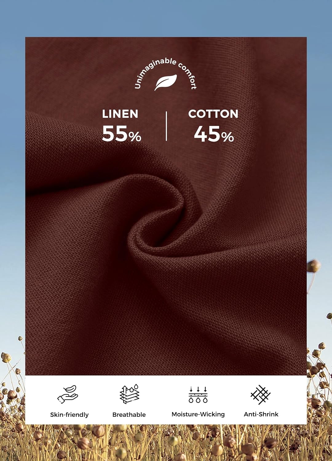 Willit Women Linen Pants Wide Leg Casual Palazzo Pants Cotton Linen Lounge Beach Summer Pants with Pockets 29"/31"/ 33" - Image 4