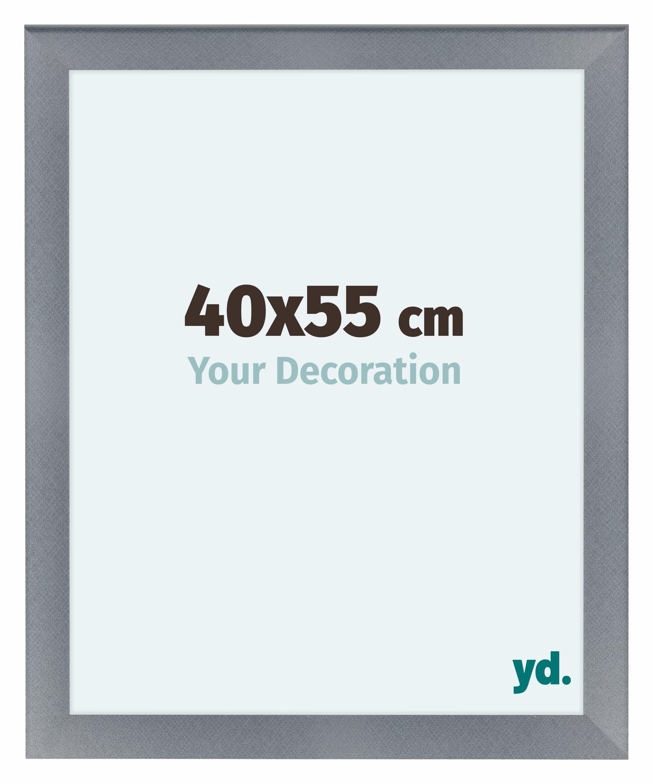 Your Decoration - Picture Frame 40x55 cm - Aluminum Brushed - Decorative Wall Frame in MDF with Antireflection - Frame 40x55 - Como — image 1