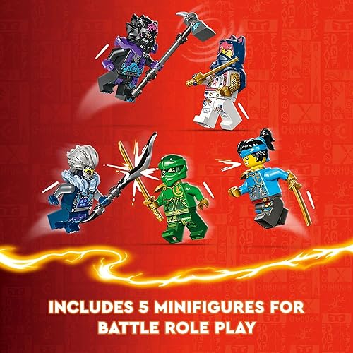 Miniatura 6 de LEGO NINJAGO - Figura de acción de Egalt The Master Dragon, juego de batalla de juguete de héroe con 5 minifiguras ninja para juego grupal o