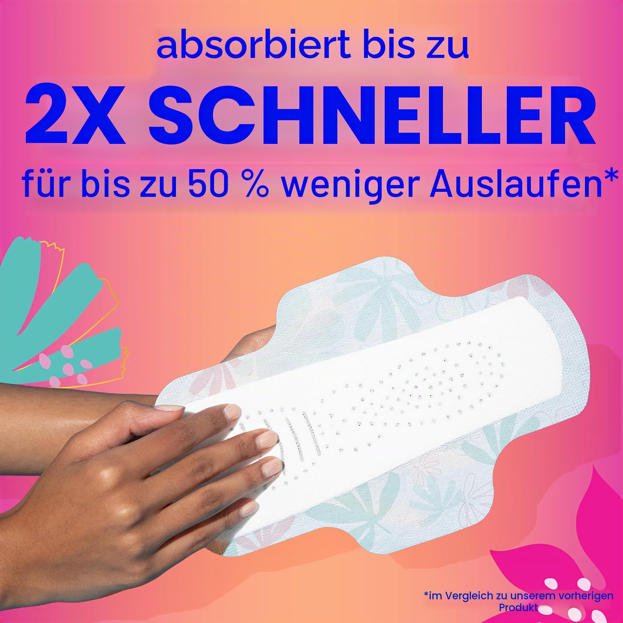 Always Radiant Teen Pads, Größe 1, regulär, mit Flügeln, geruchlos, 42 Stück