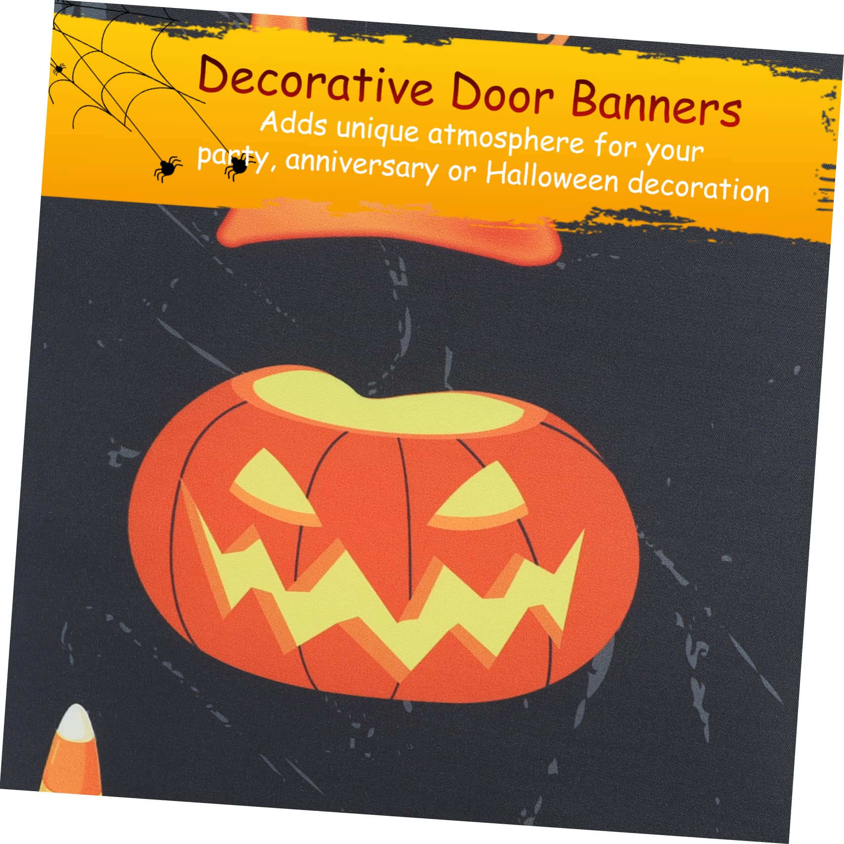 ibasenice 3paare Halloween Türbanner Dekoration Happy Halloween Banner Aus Oxford Fronttür Veranda Und Fenster Wiederverwendbar Und Auffällig Für Partys Und Feste