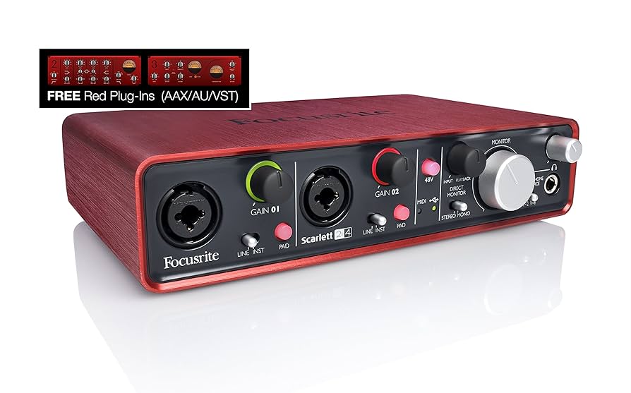 Focusrite Scarlett 2i4 オーディオインターフェイス Amazon.com: Focusrite Scarlett 2i4 (1st Gen) USB Audio