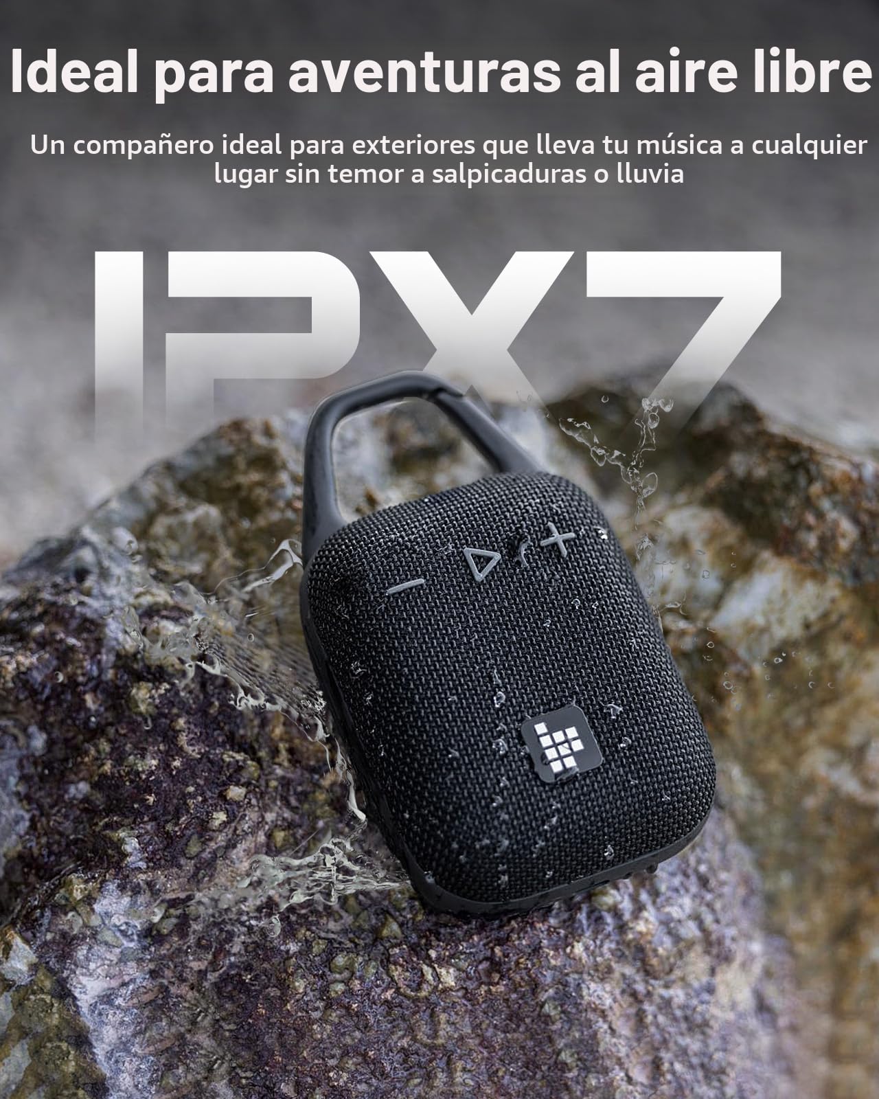 Tronsmart Mirtune H1 Altavoz Portatil Bluetooth 5.3, Resistente al Agua IPX7, 20 Horas de Reproducción, Sonido Fuerte y Graves Fuertes, Customize EQ, para Ciclismo, Escalada, Viajes - Negro