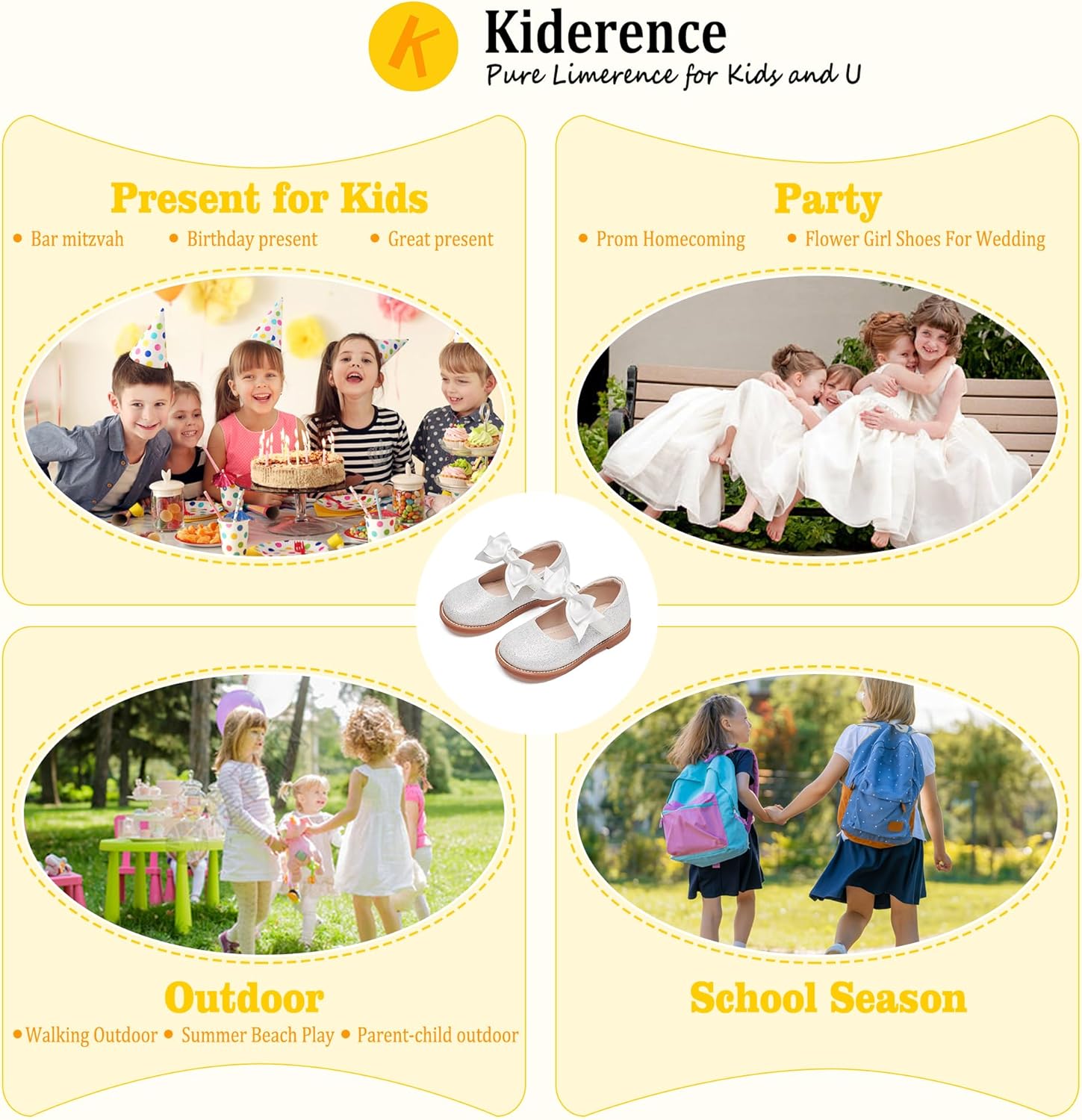 Kiderence Girls Flat Dress Shoes School Oxfords Marry Jane (Toddler/Little Kids) - Image 5