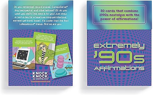 Miniatura 5 de Knock Knock Baja de afirmaciones de los 90 50 cartas que combinan la nostalgia de los años 90 con el poder de las afirmaciones! (Afirmaciones de las