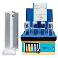 Vista 1 de Cubetas para espectrofotómetro, paquete de 4, absorción celular de espectrómetro de 0.1 fl oz para estudios de absorción UV-VIS, rango de longitud