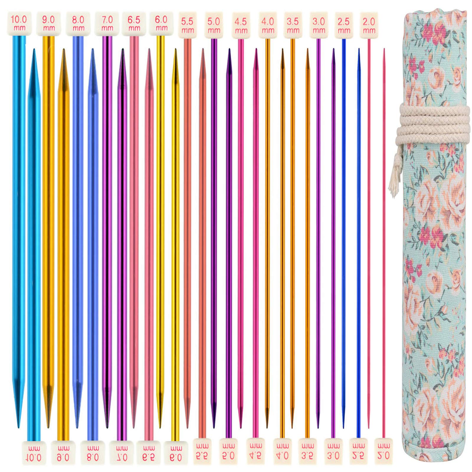 Ferri Da Maglia Coopay In Metallo, 6 Mm X 35 Cm – Aghi A Punta Singola, Leggeri E Lisci – Per Principianti Ed Esperti