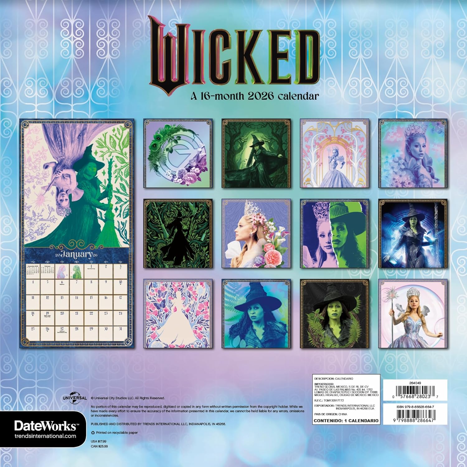 2026 Wicked: For Good Wall Calendar - Image 4