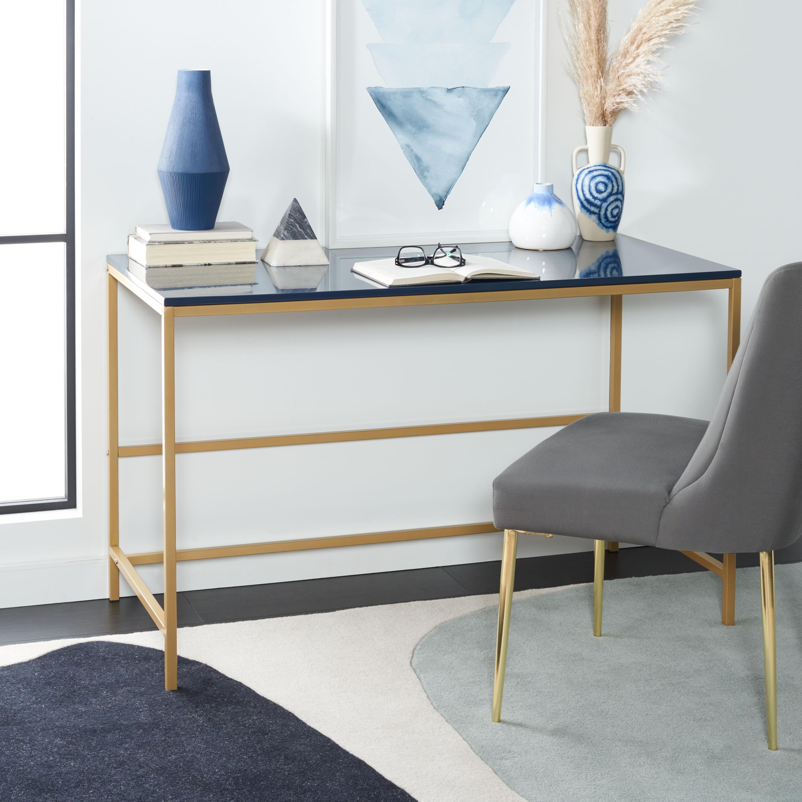 Jennavieve Gold Aluminum Desk main image 0