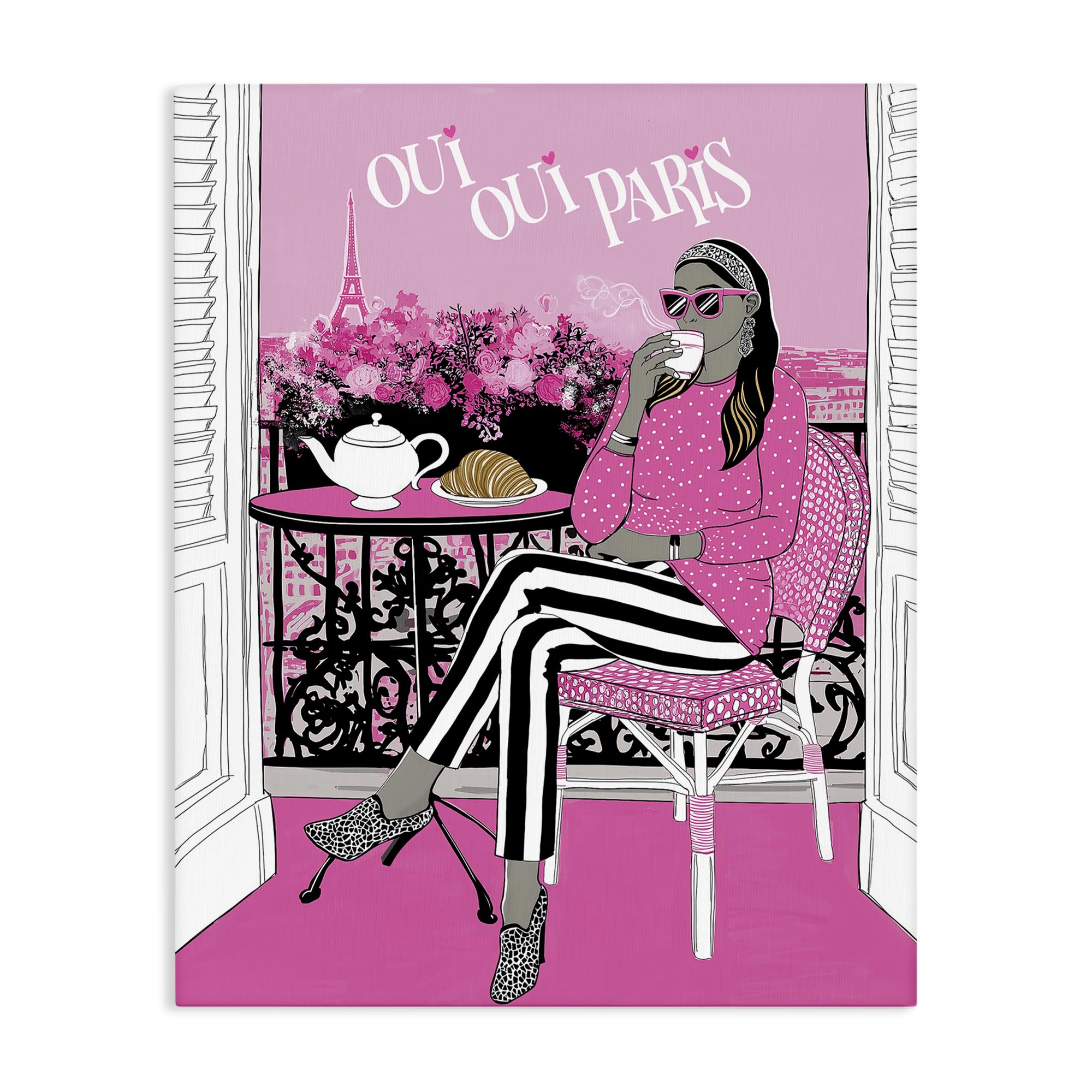 Stupell Industries Unframed Parisian Cafe Morning Cityscape Chic, 16 X 20 Inch Canvas Wall Art