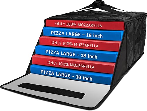 Miniatura 7 de MyLifeUNIT Bolsa de pizza para entrega, bolsa térmica para pizza y entrega de alimentos, bolsa calentadora de pizza de 20 x 20 x 10.5 pulgadas,