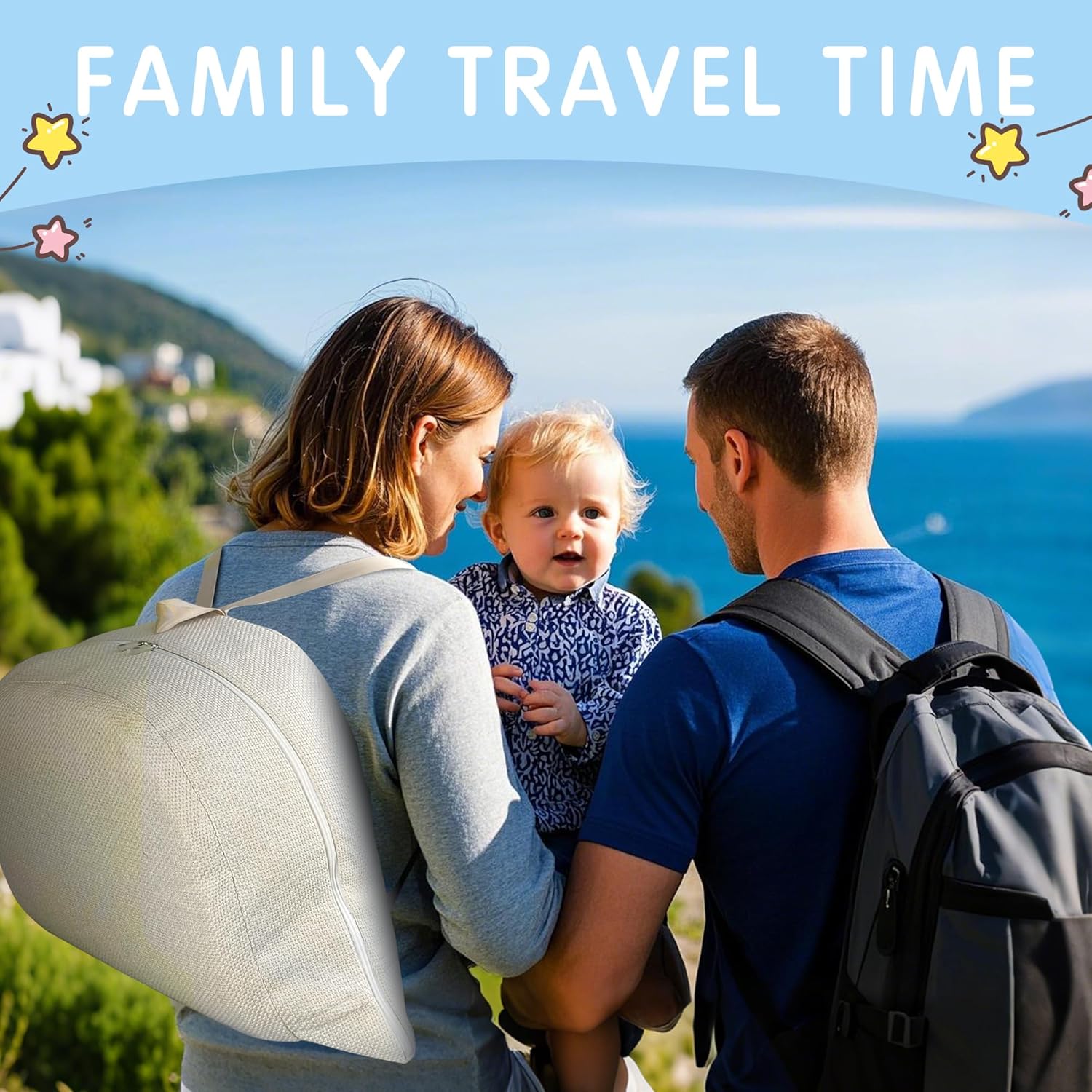 Baby Lounger, Foldable Baby Nest with Soft Memory Foam Mat for Newborn 0-12 Months, Converts to Backpack for Easy Travel, Babies Newborn Essentials Gifts - Image 7