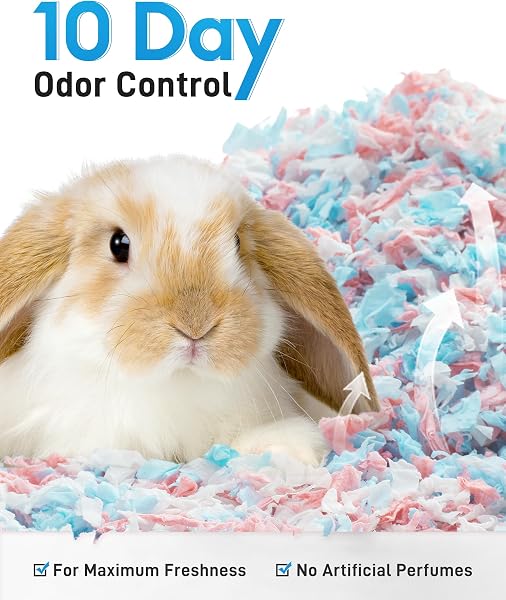 BUCATSTATE Hamster Bedding 20L, 99% Dust-Free and Odor Control Guinea Pig Bedding, Natural Paper Rabbit Bedding for Cages Rat Syrian Dwarf Hamster Hedgehog (Confetti) - 5