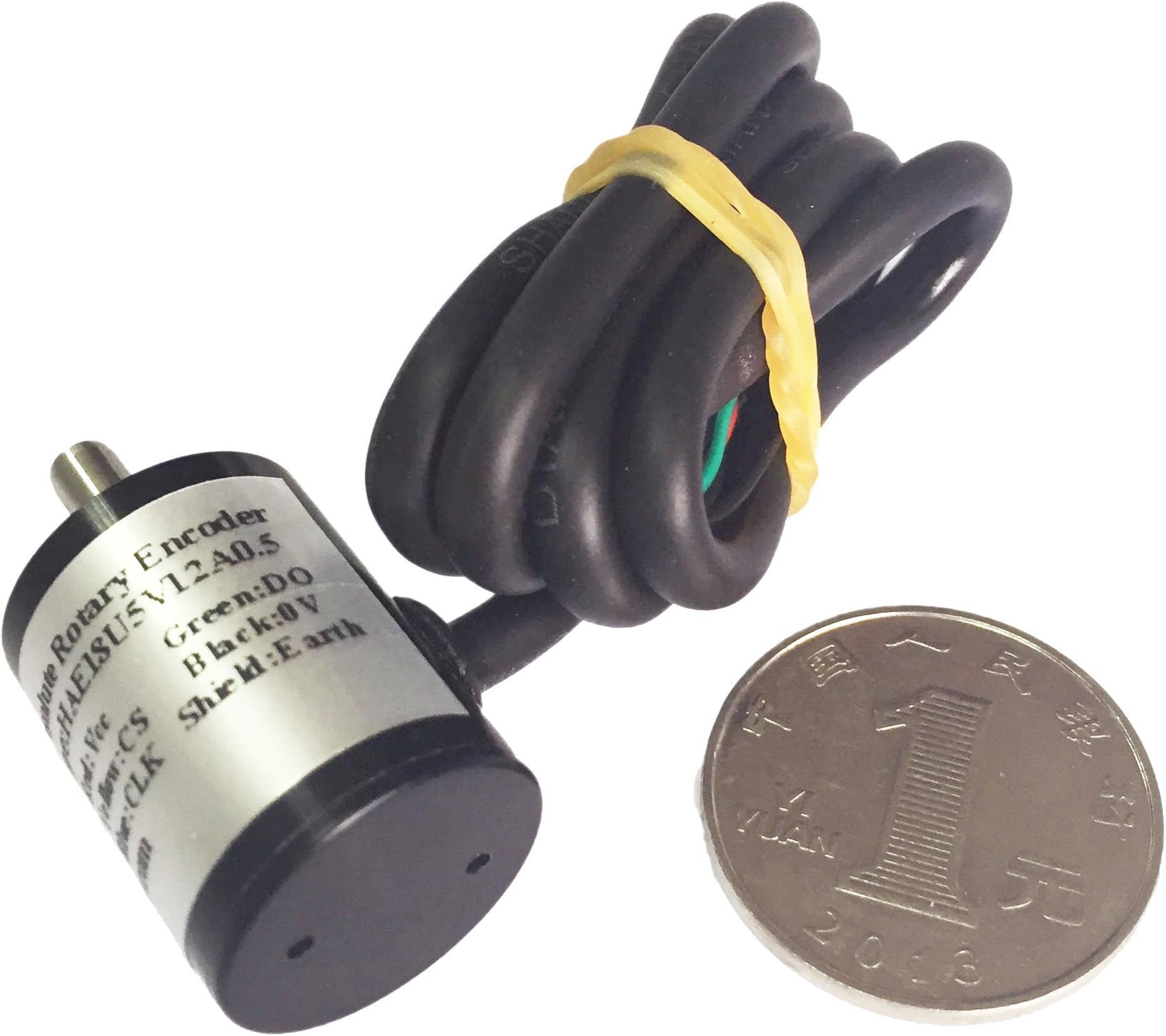CALT 12 Bit Mini Size Hall Effect Sensor SSI Encoder 5Vdc Angle 360 Degree Measure Sensor IP67 0.5m Cable