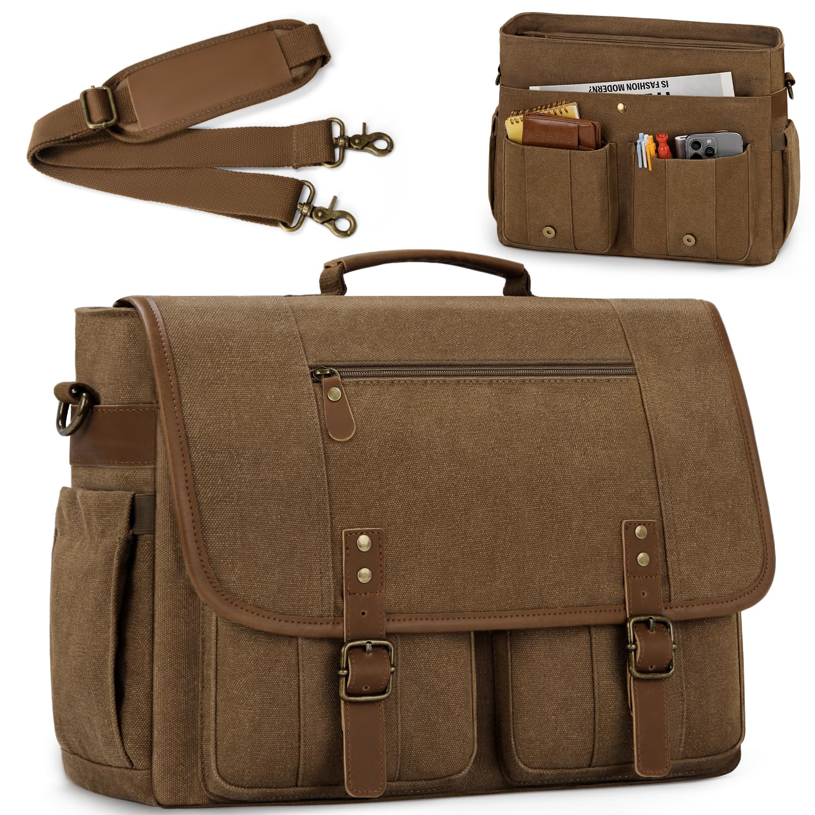 RAINSMORE Mens Messenger Bag 17-17.3 Inch