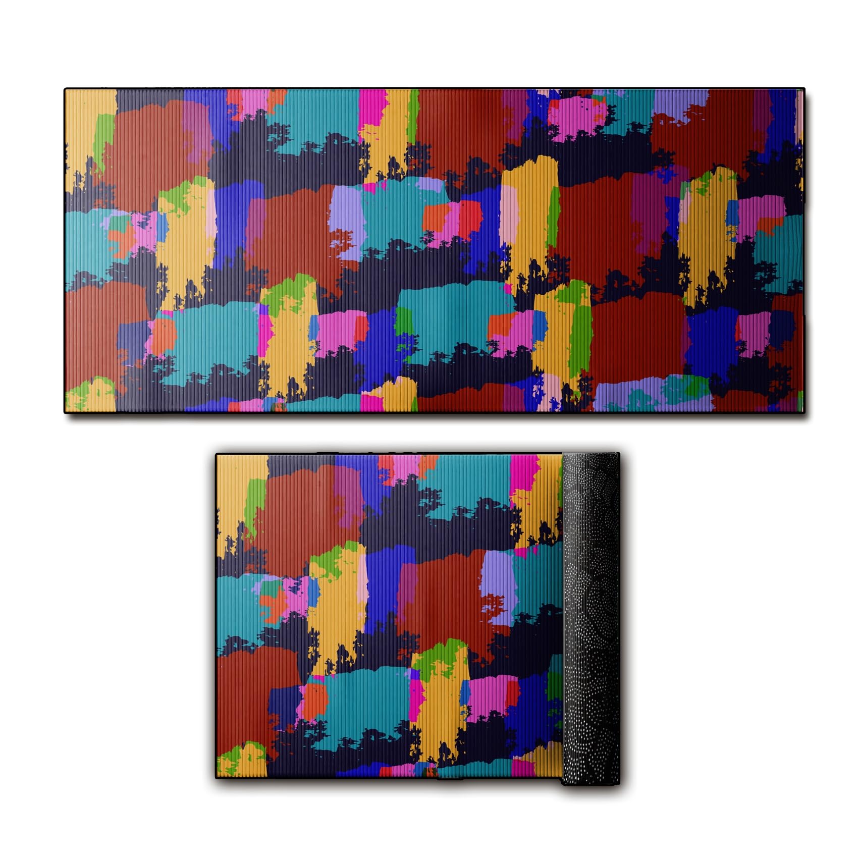 Alfombra Rectangular 70 x 250 cm Antideslizante Anti Manchas Antifatiga Tapete De Cocina con Respaldo de Goma para Salón, Pasillo, Cocina, Baño, Multicolor