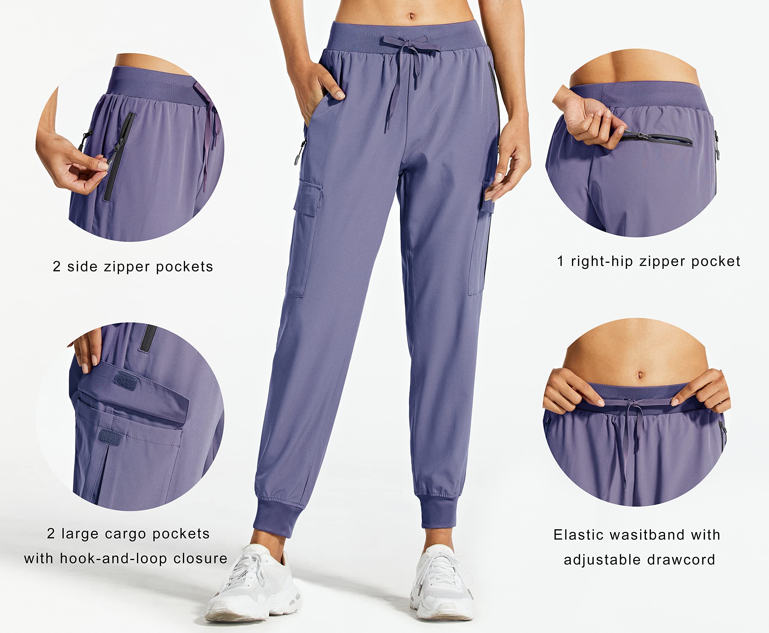 Libin Pantaloni da Cargo Jogging da Donna Leggeri ad Asciugatura Rapida Escursionismo Trekking Pantaloni da Traspiranti Allenamento Casual Pantaloni All'aperto