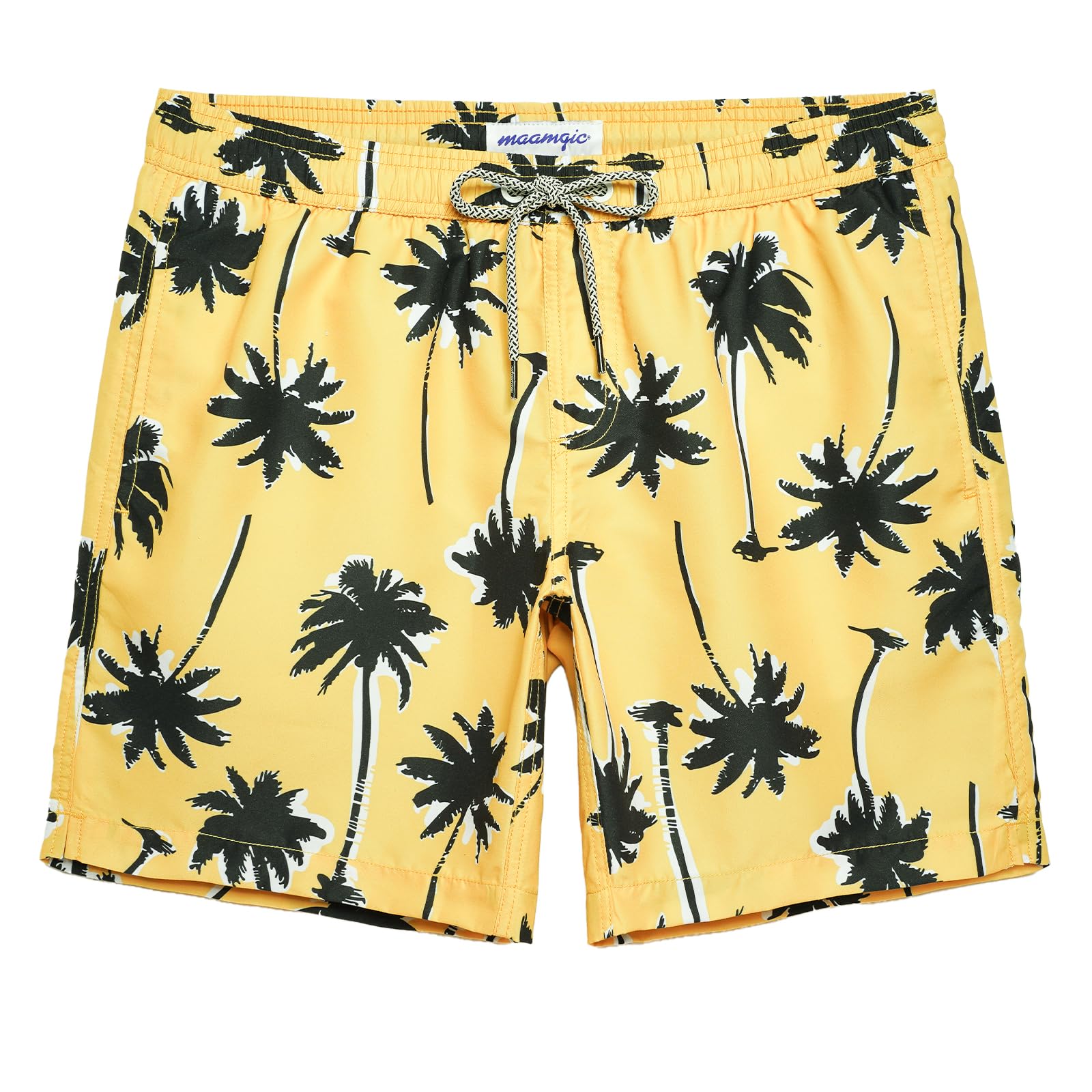maamgic Mens Swim Trunks Quick Dry Mesh Linner with Pockets 7" Beach Shorts