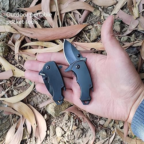 Miniatura 4 de CHYI-GOGO 2 cuchillos de bolsillo portátiles para hombre, mini cuchillo plegable, cuchillo de herramienta EDC portátil. Regalo para hombre y papá