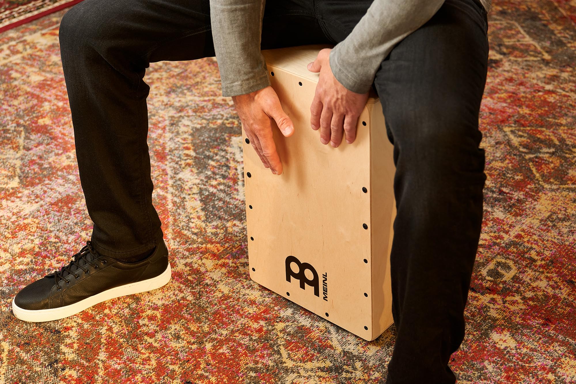 Meinl Percussion Pickup Snarecraft Cajon - Grande Drum Box con Pickup, Rullante e Basso - Superficie di Suono in Betulla del Baltico (PSC100NT)