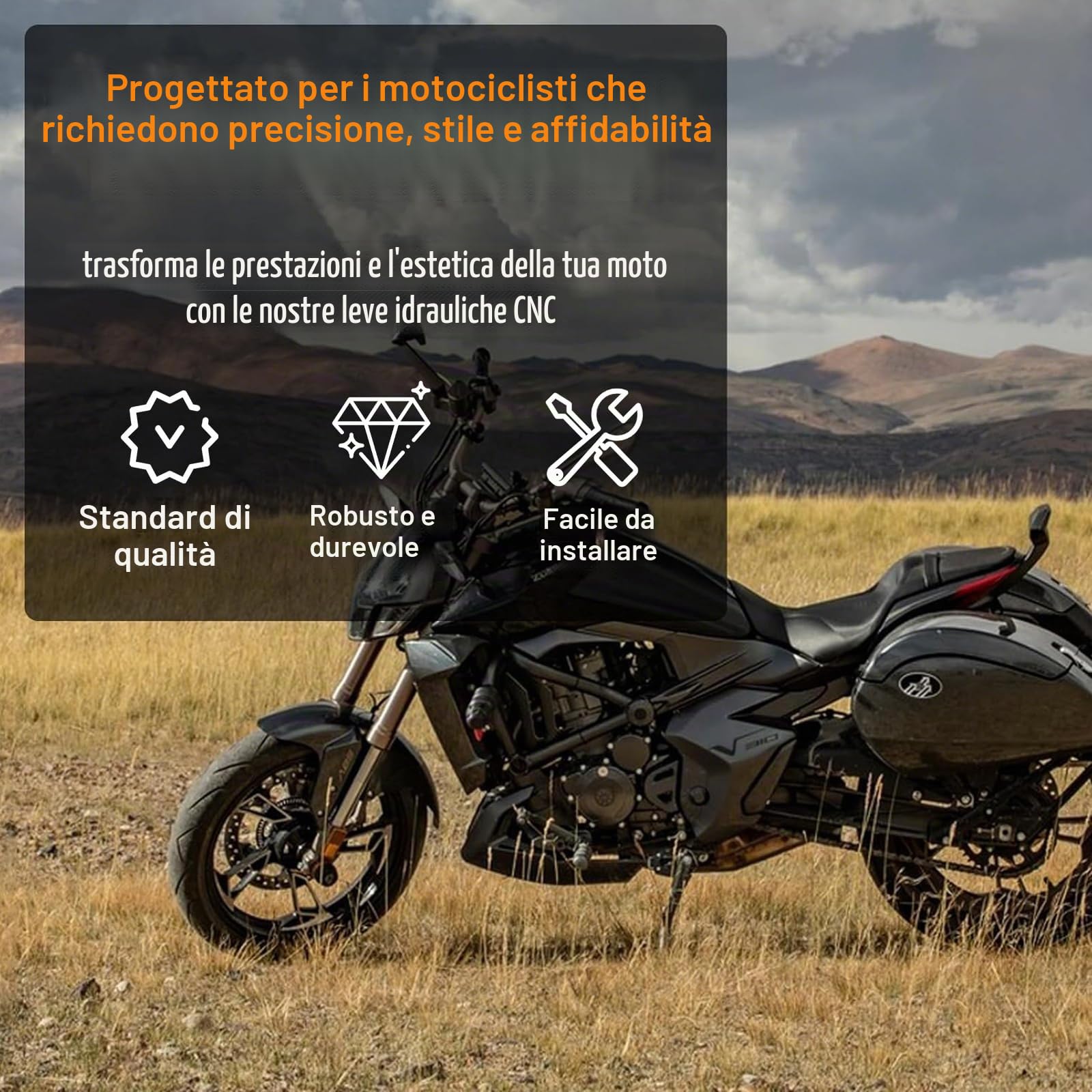 Gruppo Cilindro Frizione Freno Moto, Manubrio Moto Pompa Freno Destra e Sinistra Set Leva Frizione per la Maggior Parte delle Moto o Biciclette con Leve Freno da 1 Pollice (25 mm)