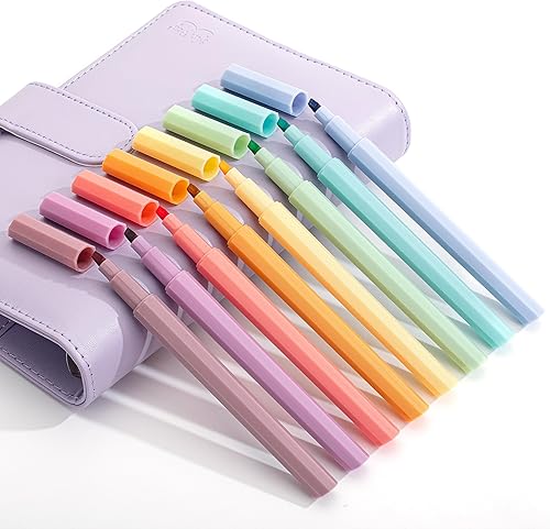 Miniatura 7 de Mr. Pen - Resaltadores estéticos, 8 piezas, punta de cincel, tonos de joyas, resaltadores bíblicos sin sangrado