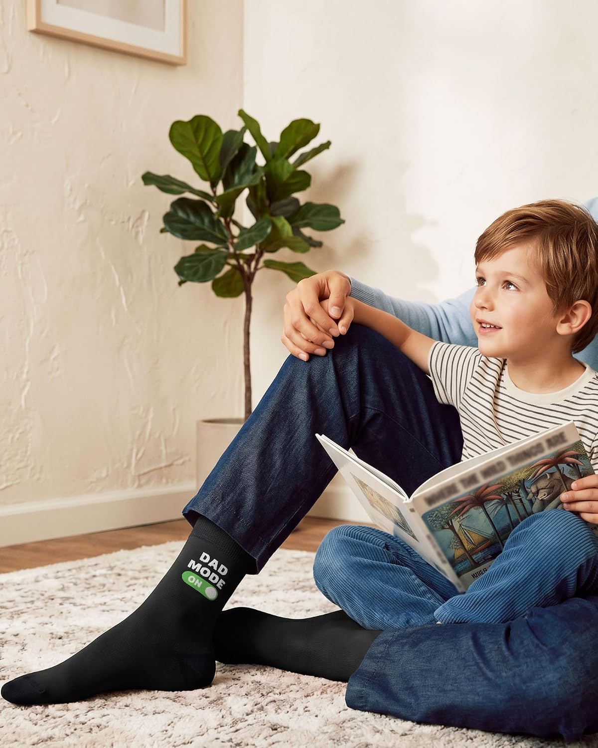 Jeasona Funny Socks Gifts for Men, Fathers Day Birthday Novelty Crew Socks for Dad Grandpa Husband Papa